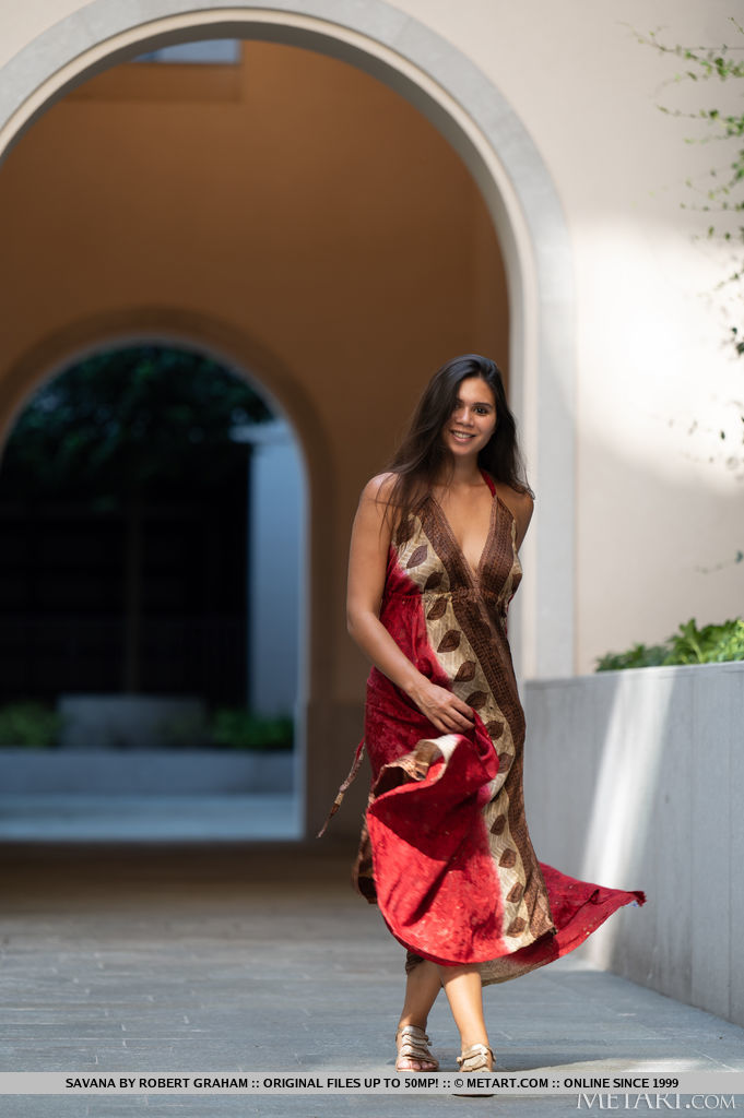 Gorgeous French brunette Savana takes selfies as she strolls around the streets of Milan, making them increasingly intimate when she returns to her apartment.